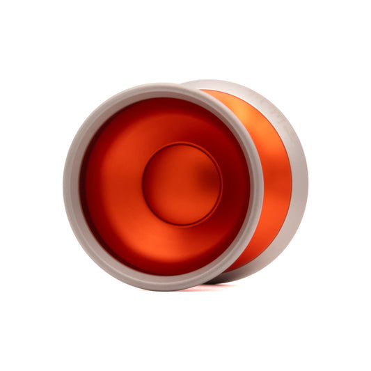 Tone yo-yo by yoyorecreation in Orange / Blasted Silver Rims