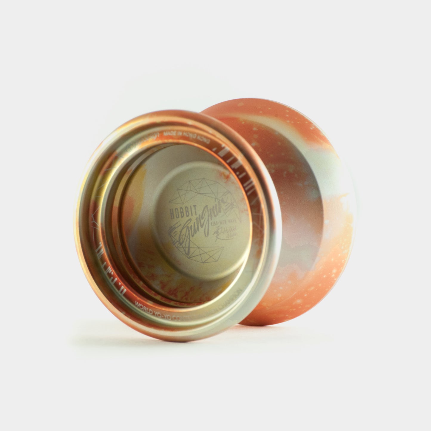 Hobbit Gungnir yo-yo in Red / Orange by C3yoyodesign