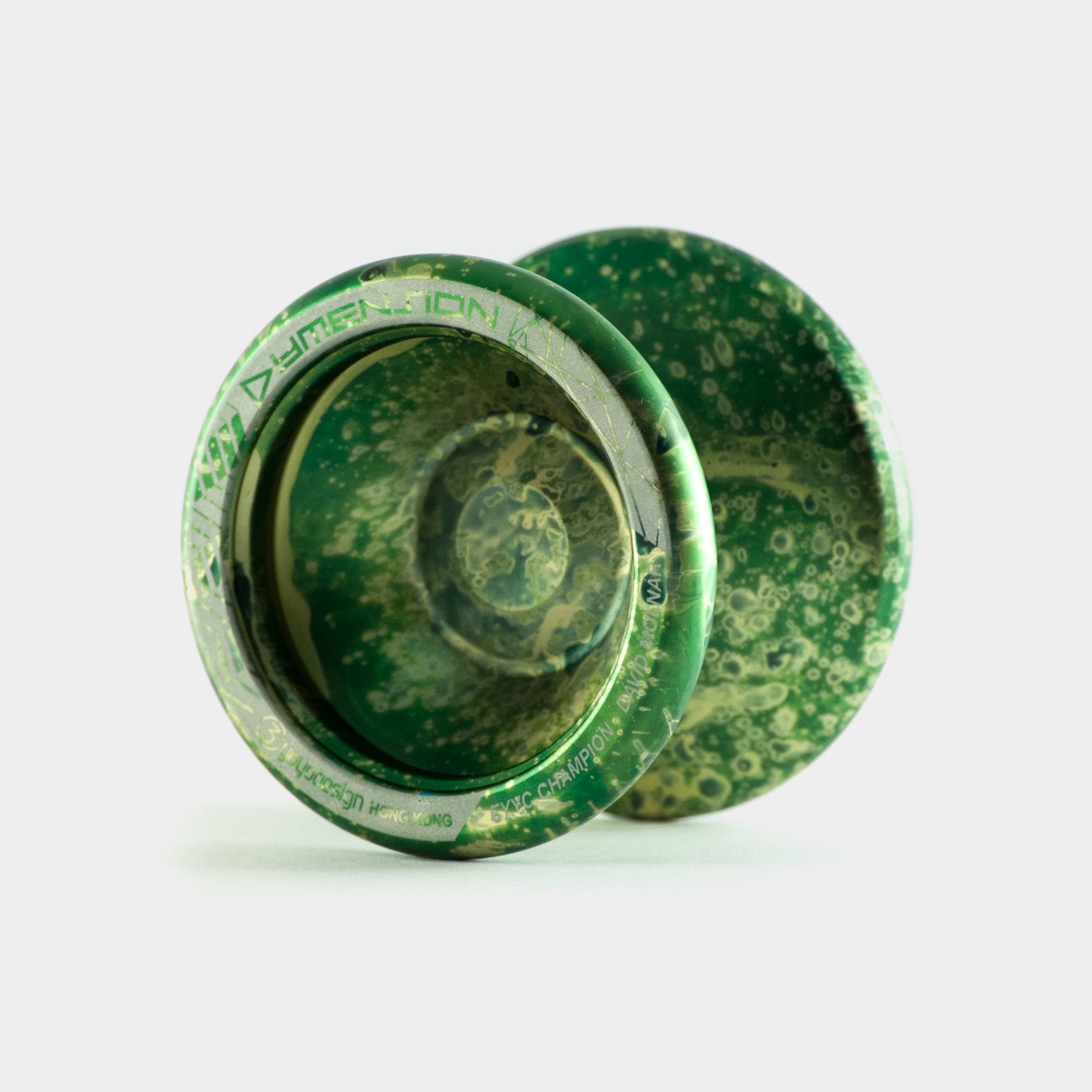 Dymension yo-yo in Dark Green / Green / Grey by C3yoyodesign