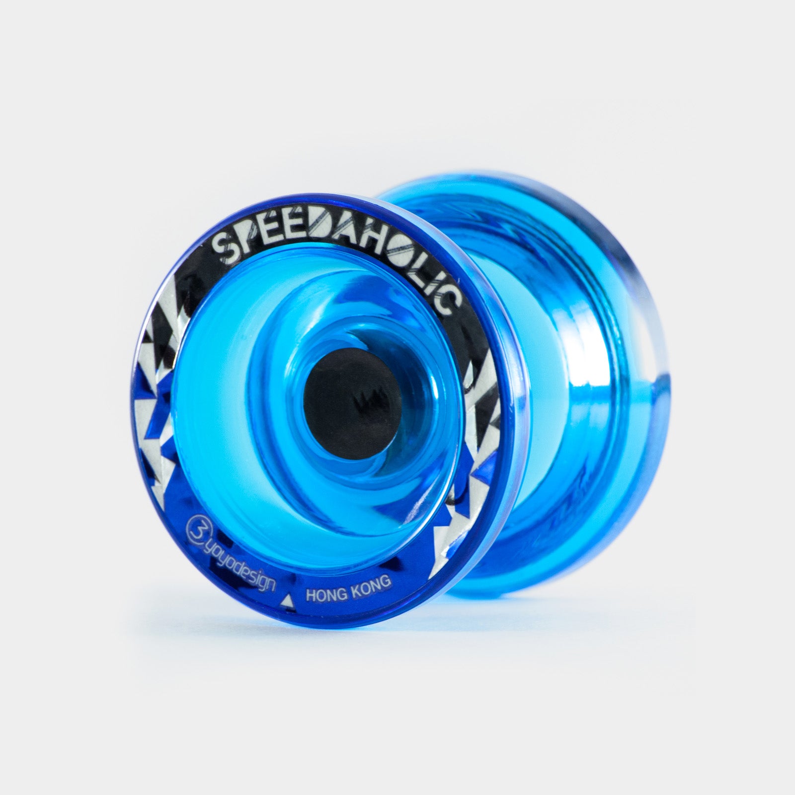 Speedaholic yo-yo in Clear Blue by C3yoyodesign