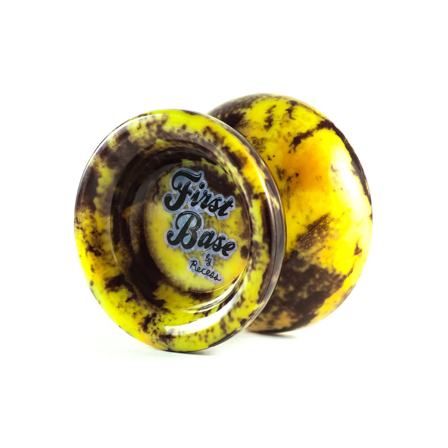First Base yo-yo in Hand Dyed Yellow / Black by Recess Intl.