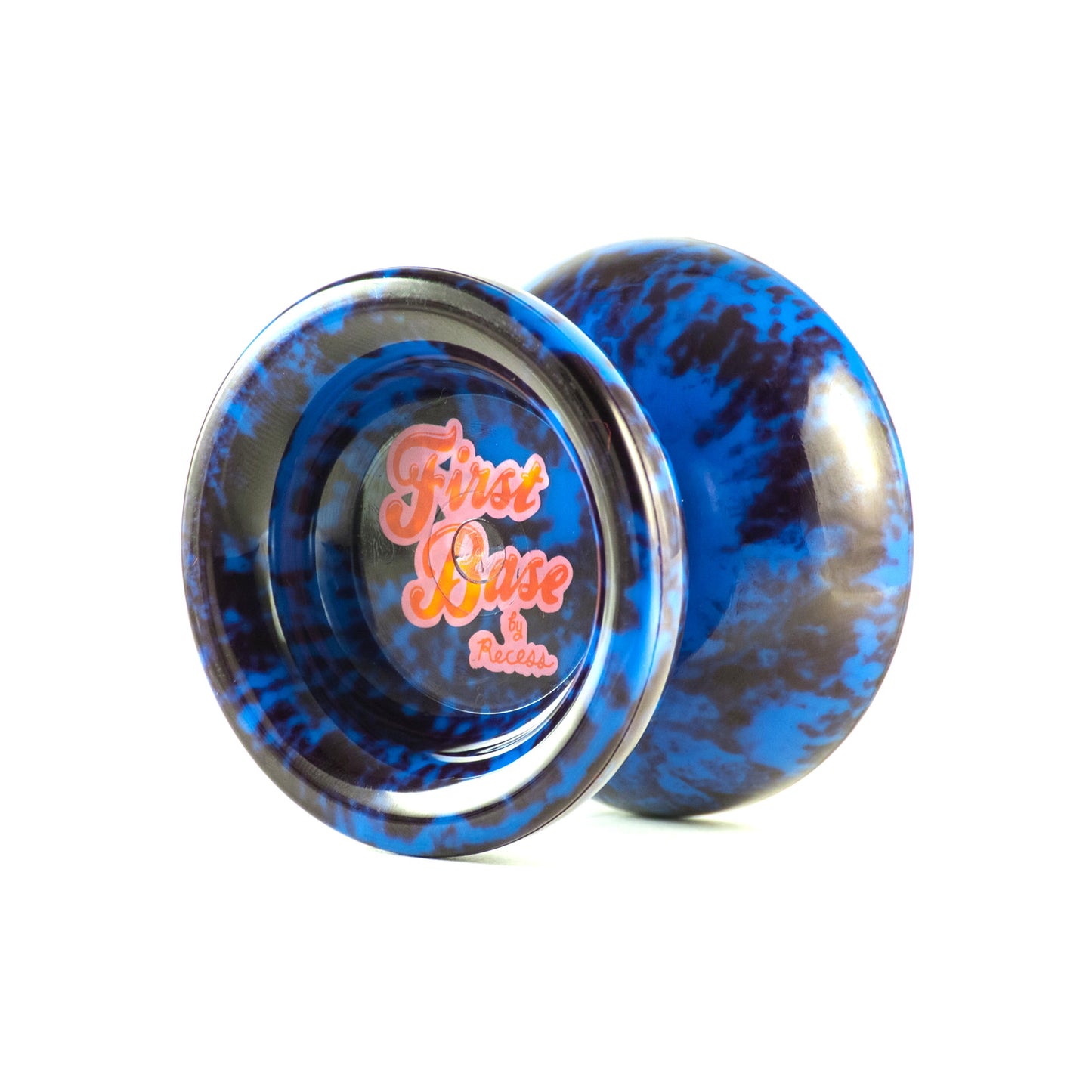 First Base yo-yo in Hand Dyed Blue / Black by Recess Intl.