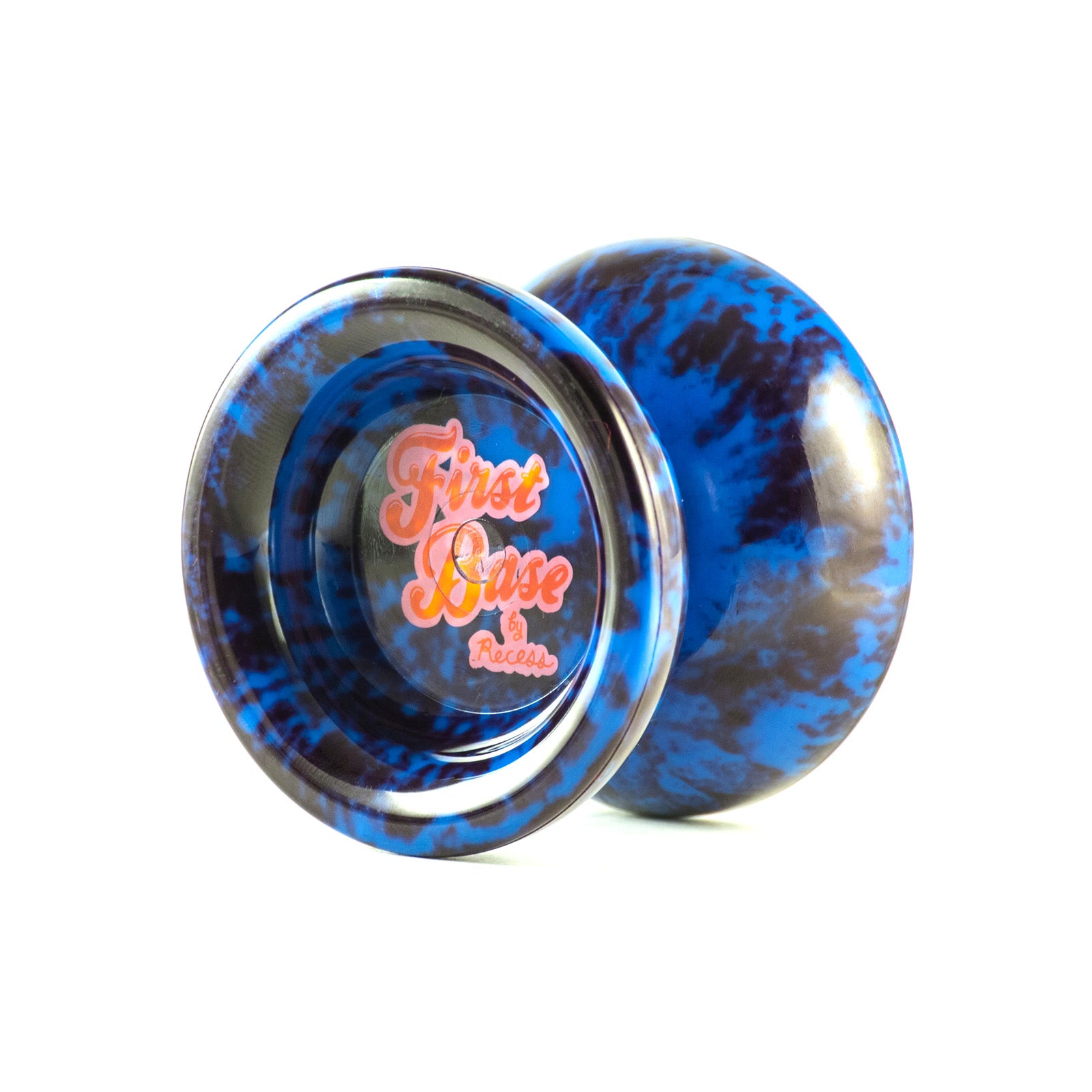 First Base yo-yo in Hand Dyed Blue / Black by Recess Intl.