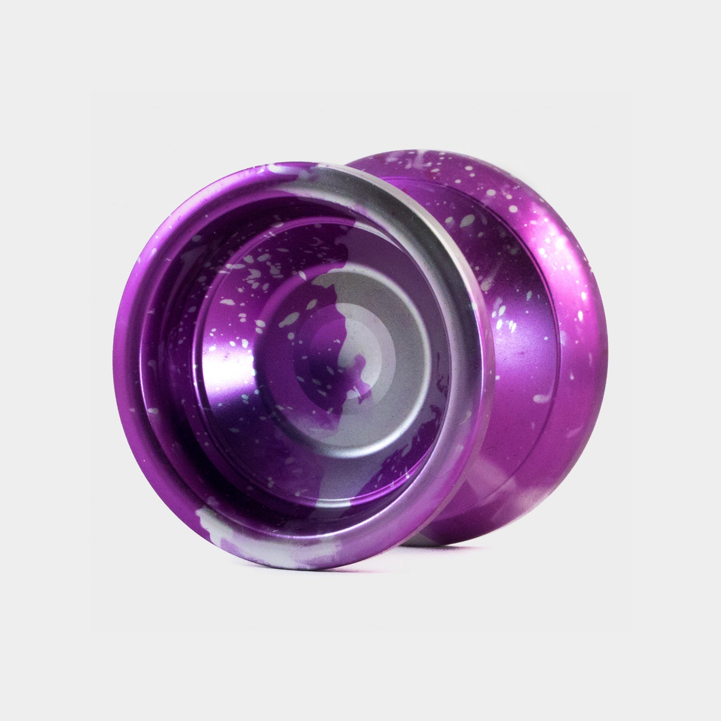 Orbis yo-yo in Purple / Silver Splash by YOYOFFICER