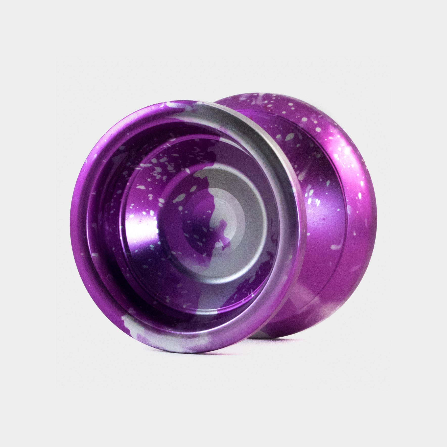 Orbis yo-yo in Purple / Silver Splash by YOYOFFICER