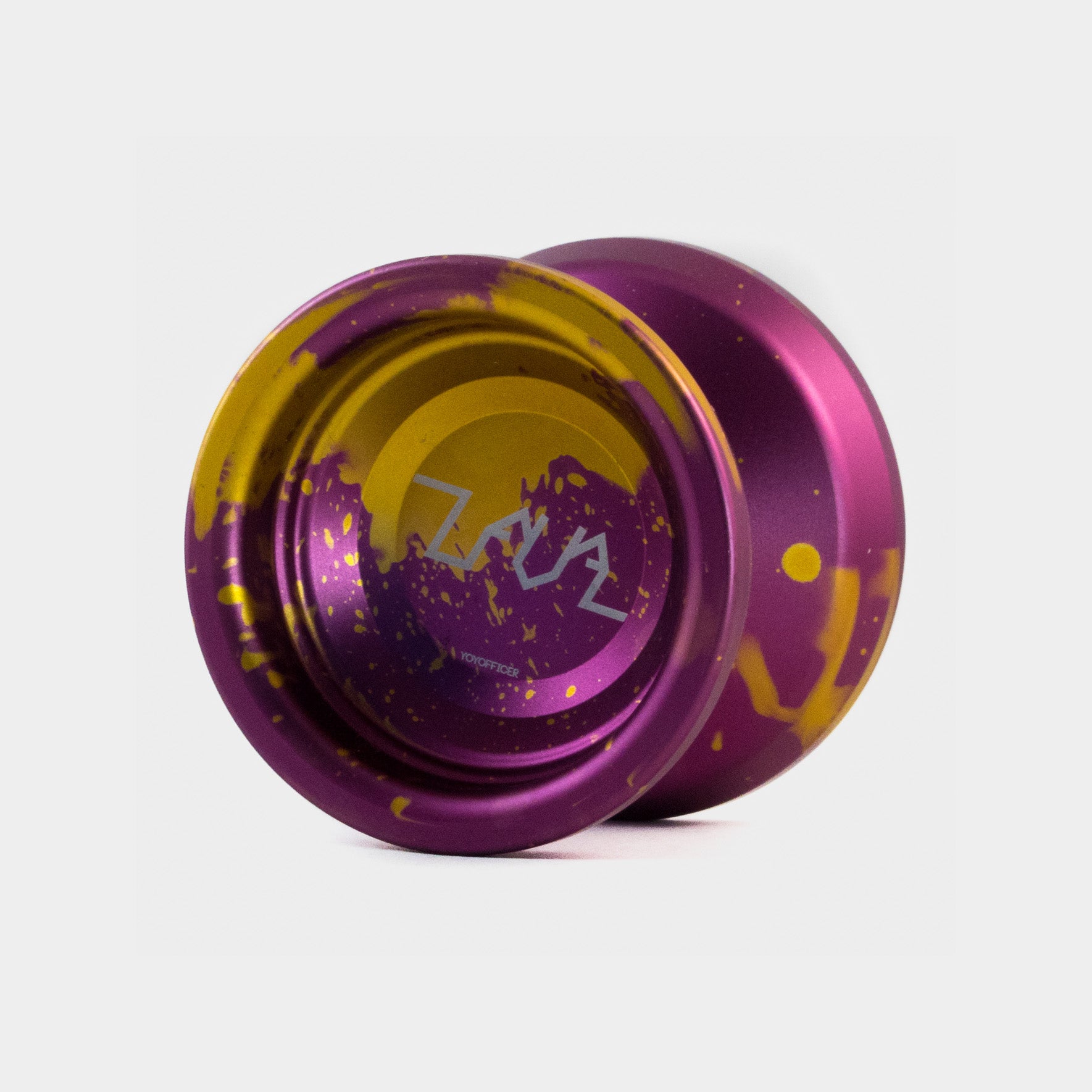 Lava yo-yo in Purple / Yellow Splash by YOYOFFICER