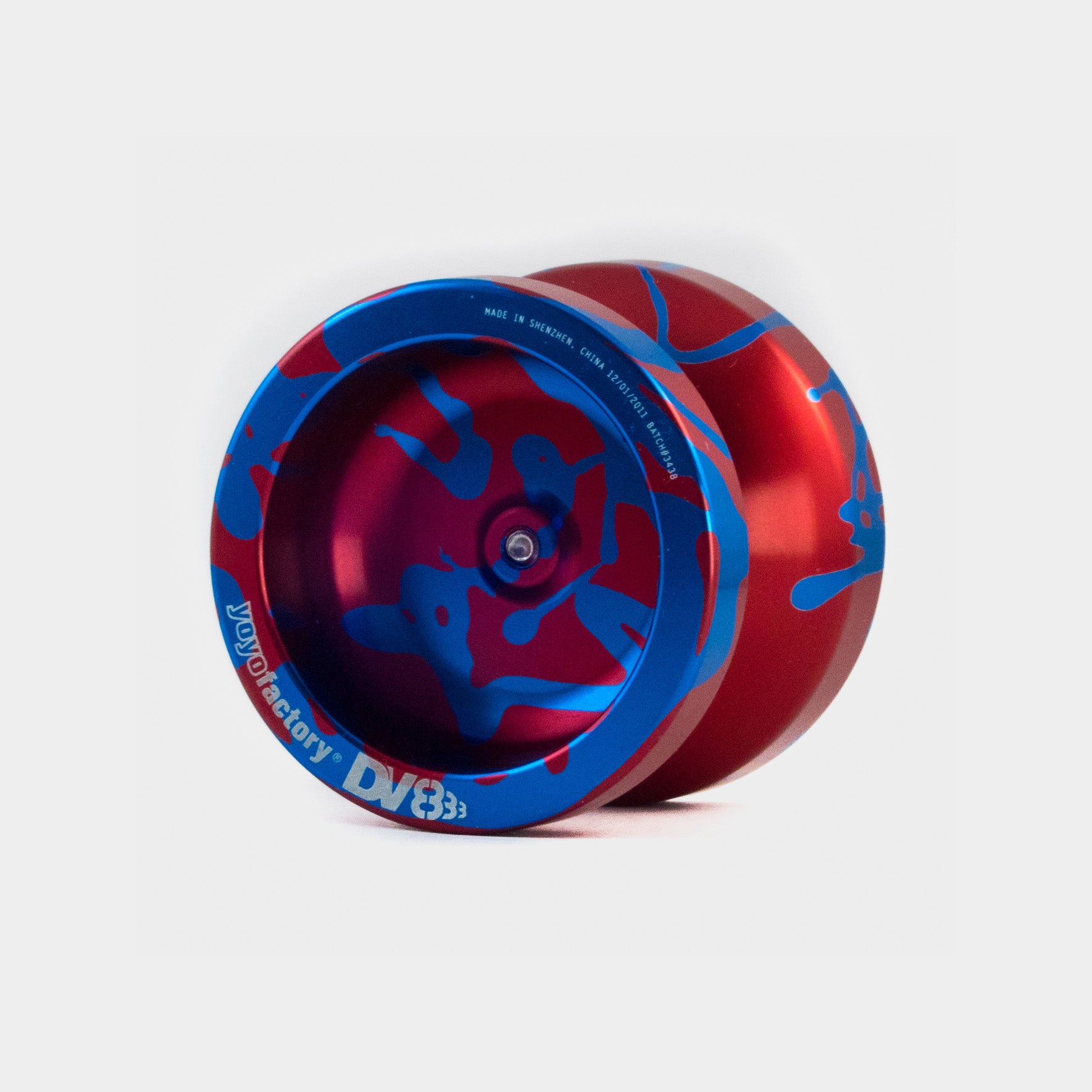 DV888 (Bind) yo-yo in Red / Blue Splash by YoYoFactory