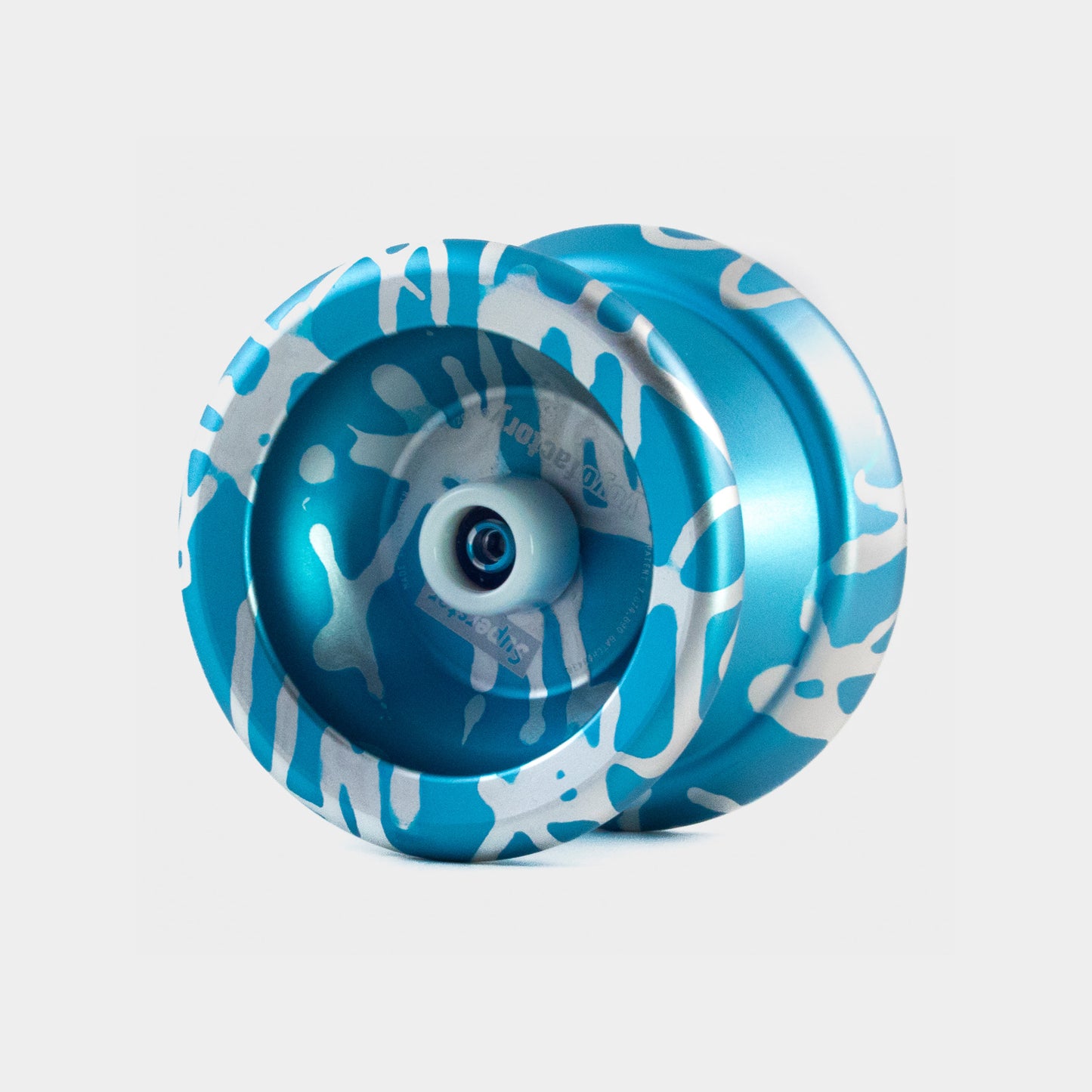 Superstar (Old) yo-yo in Aqua / Silver Splash by YoYoFactory