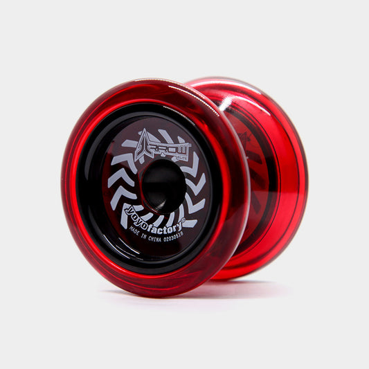 Arrow yo-yo in Translucent Red by YoYoFactory