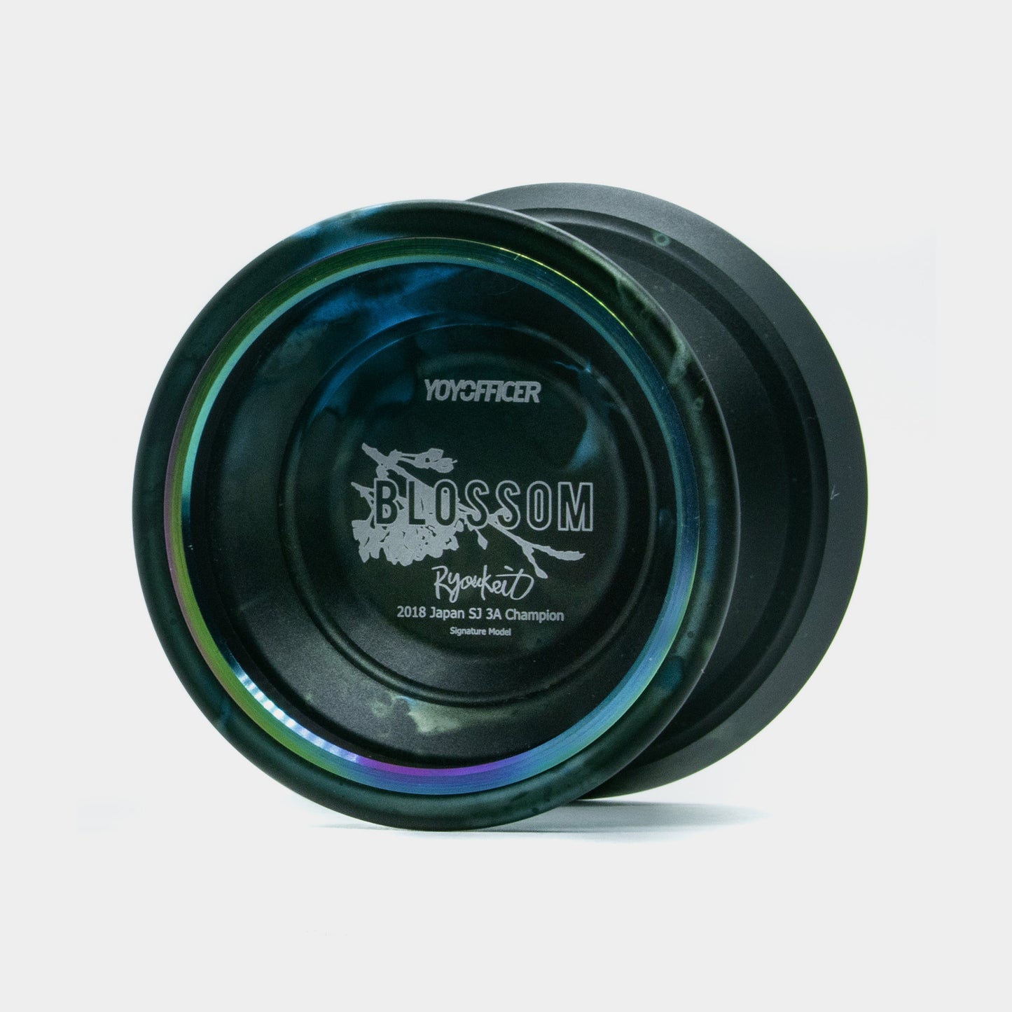Blossom yo-yo in Green / Black Acid Wash / Rainbow by YOYOFFICER