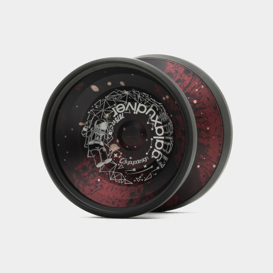 Galaxy Diver 7075 v2 yo-yo in Black / Red by C3yoyodesign