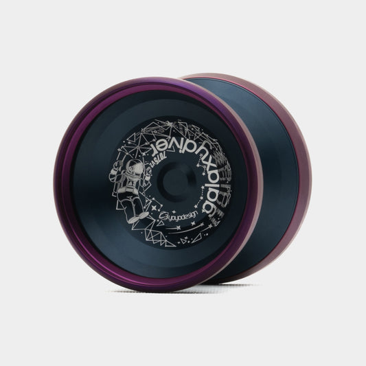 Galaxy Diver 7075 v2 yo-yo in Dark Blue / Purple by C3yoyodesign