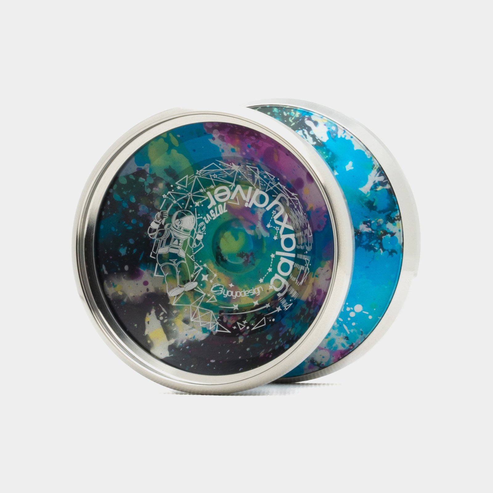 Galaxy Diver 7075 v2 yo-yo in Dark Rainbow by C3yoyodesign