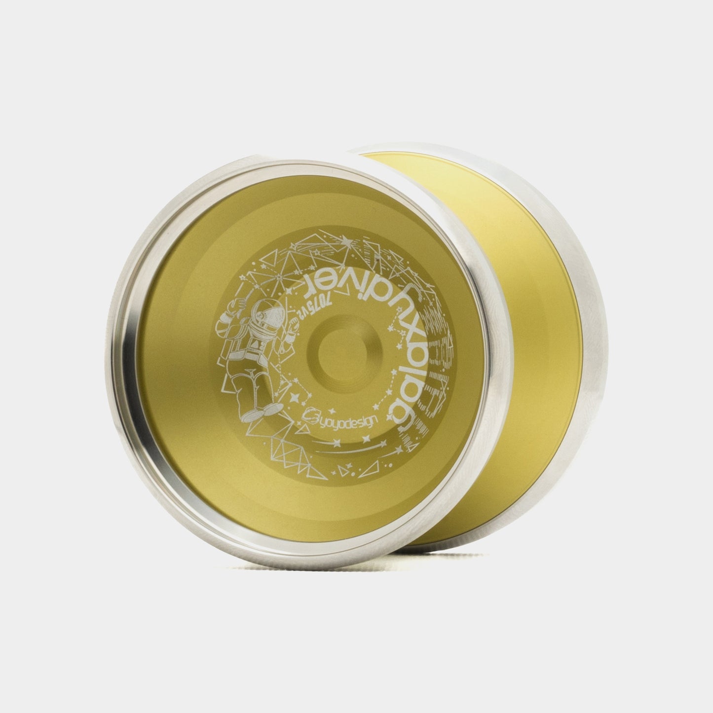 Galaxy Diver 7075 v2 yo-yo in Mustard by C3yoyodesign