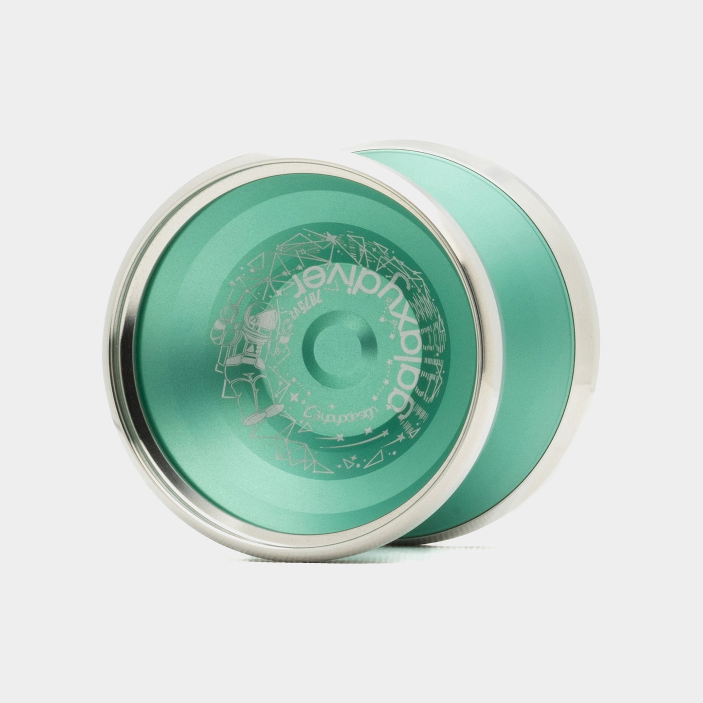 Galaxy Diver 7075 v2 yo-yo in Teal by C3yoyodesign