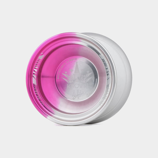 Krown yo-yo in Clear / Pink Fade by C3yoyodesign