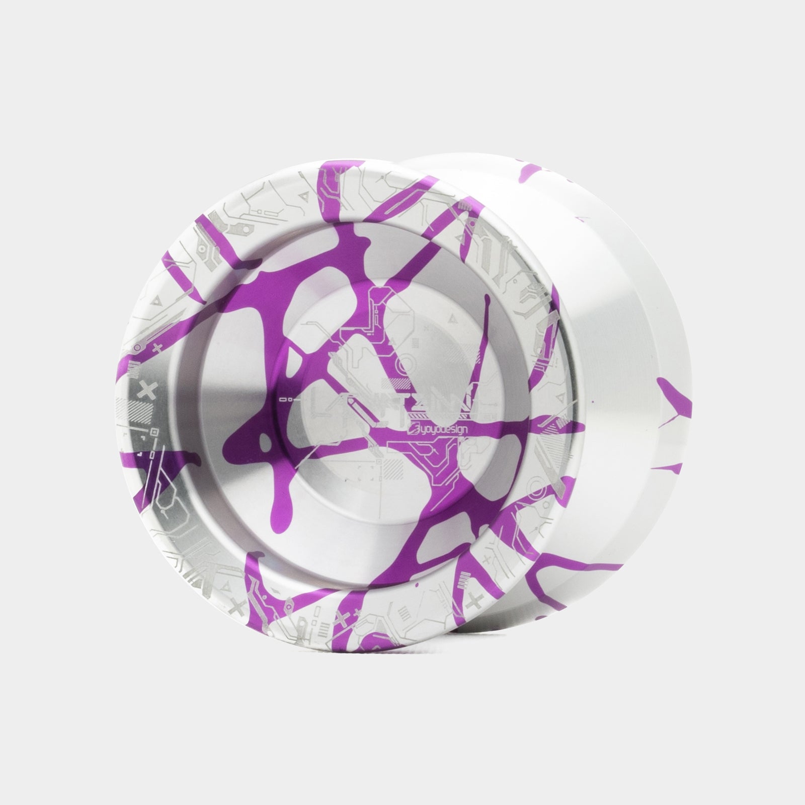 Laevateinn yo-yo in Clear / Purple by C3yoyodesign