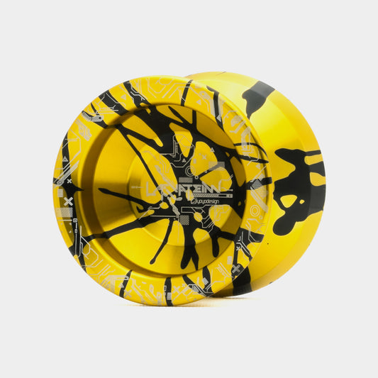 Laevateinn yo-yo in Yellow / Black by C3yoyodesign