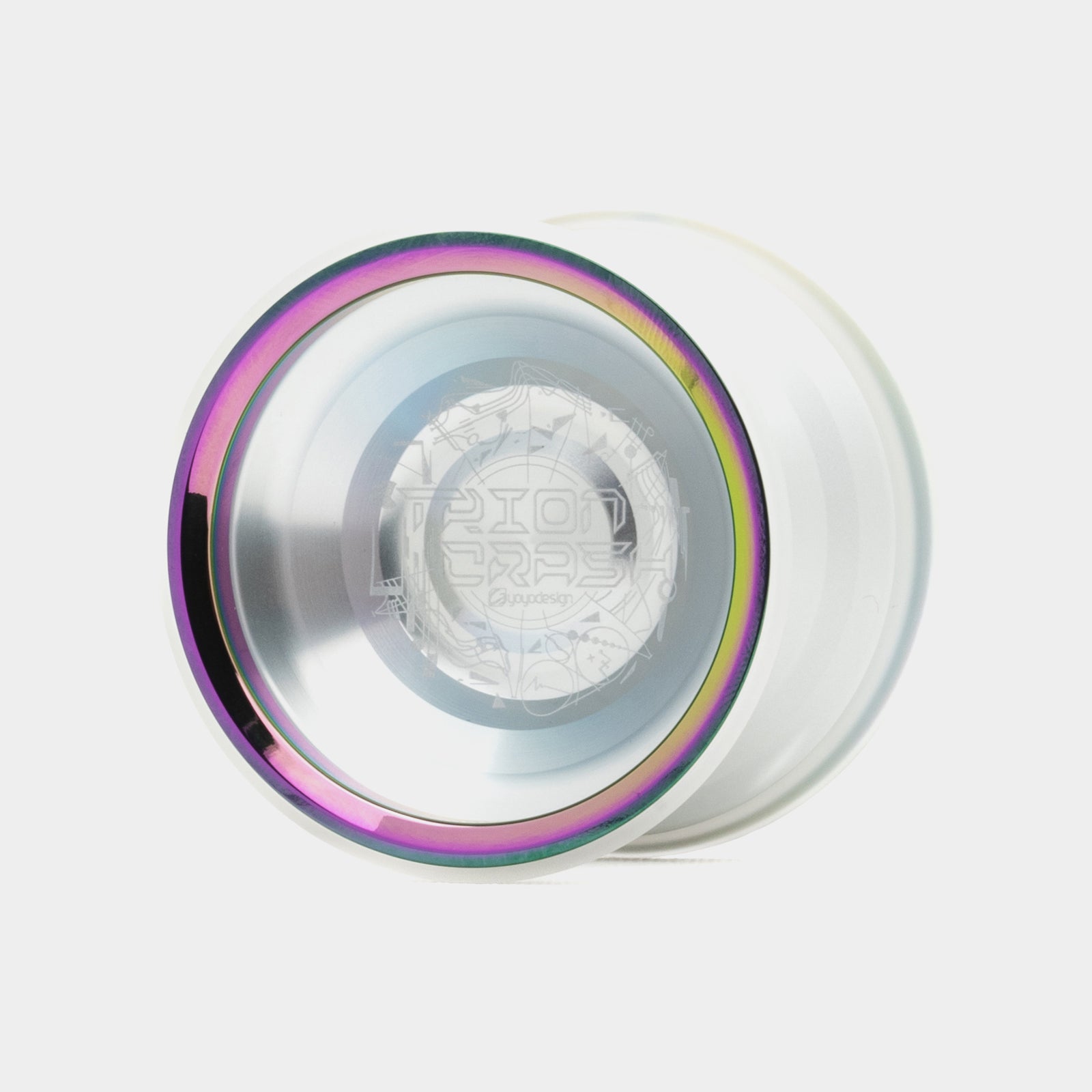 Trion Crash yo-yo in Clear / Rainbow / Clear by C3yoyodesign
