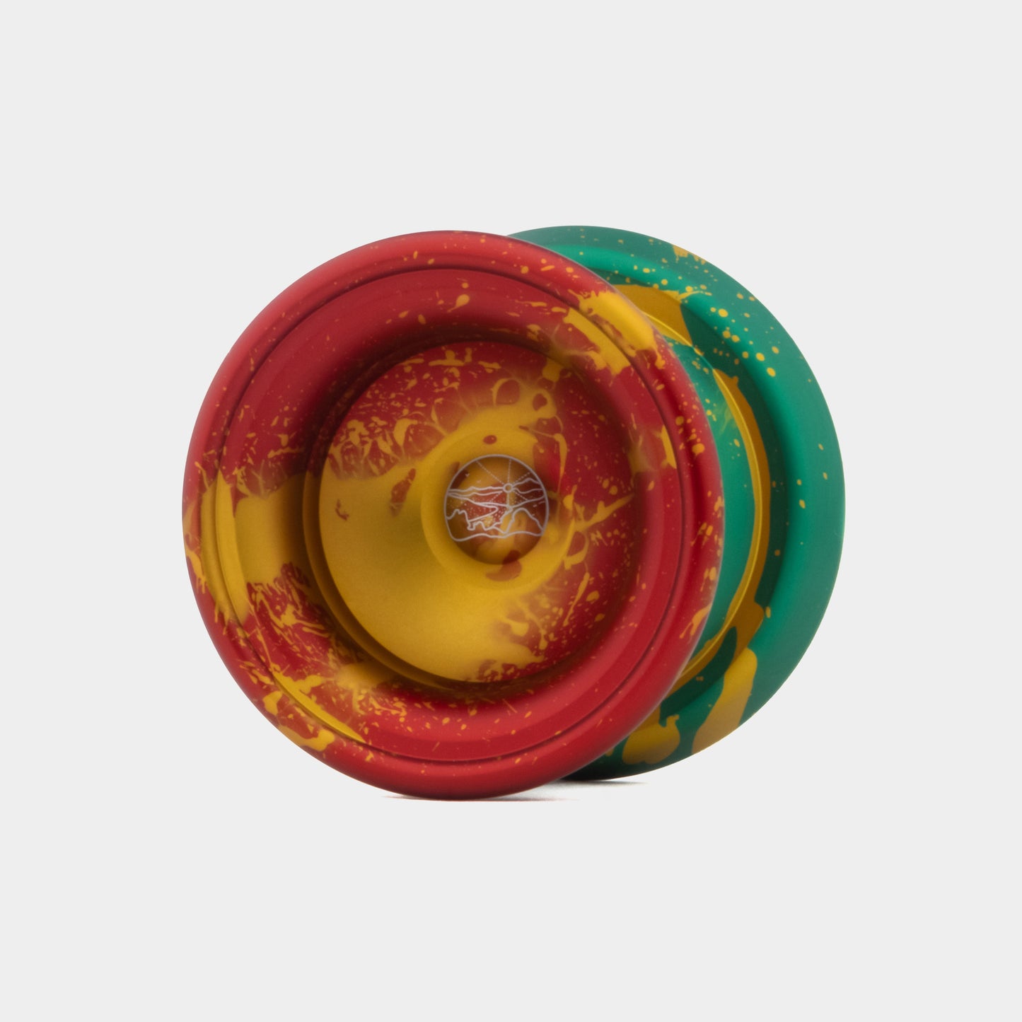Valley yo-yo in Rasta by The Good Life Yoyos