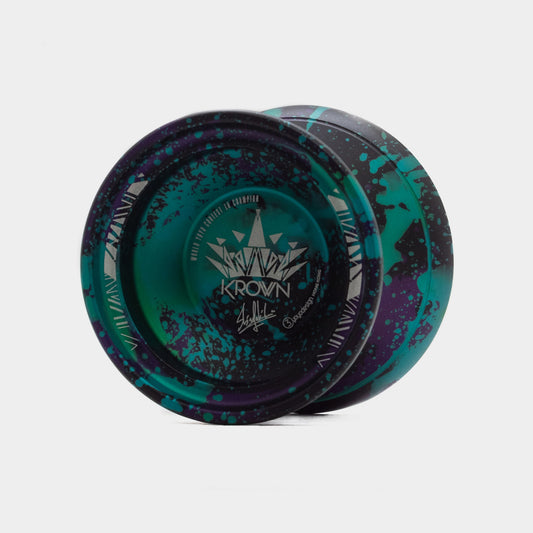 Krown yo-yo in Black / Green / Purple by C3yoyodesign