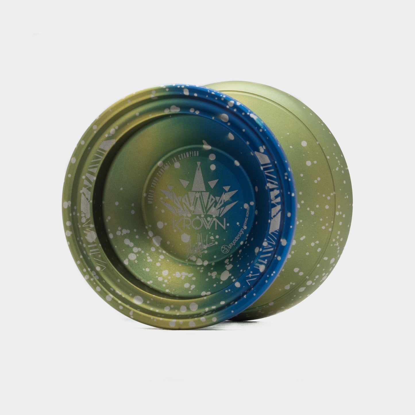 Krown yo-yo in Green / Blue / Silver by C3yoyodesign