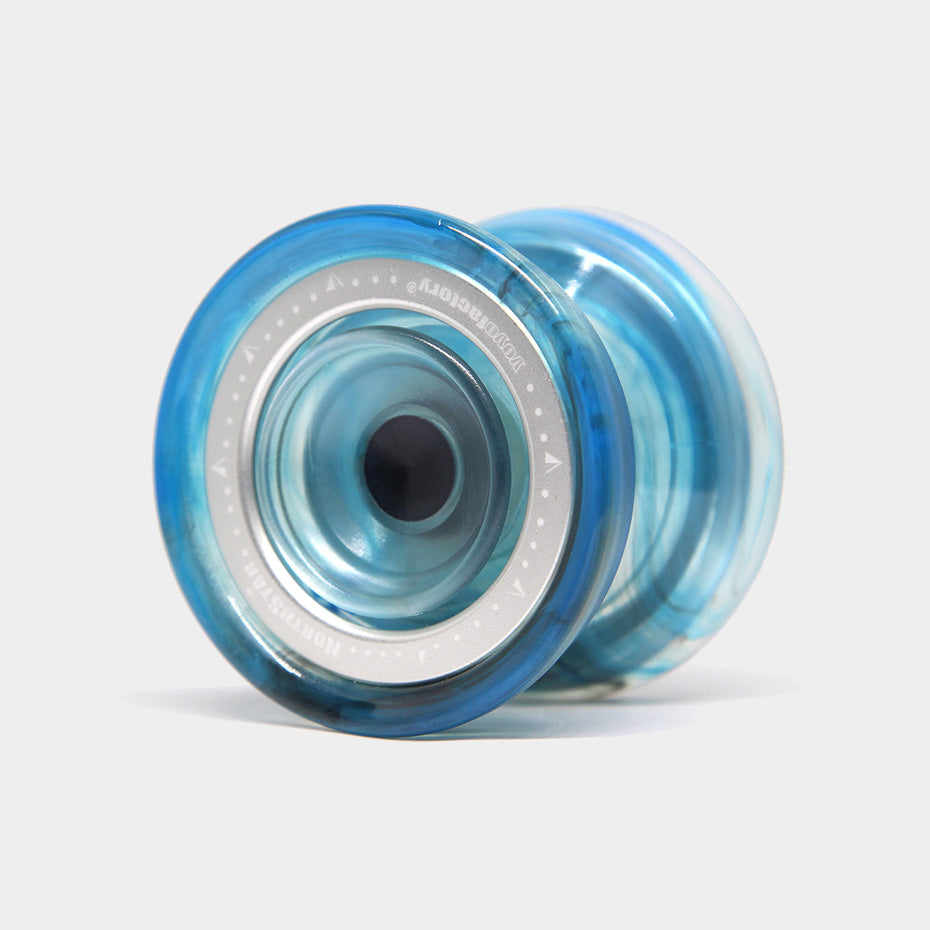 Northstar yo-yo in Blue/Black Marble by YoYoFactory