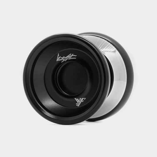 Shutter Wide Angle yo-yo in Black / Silver BMS by YoYoFactory