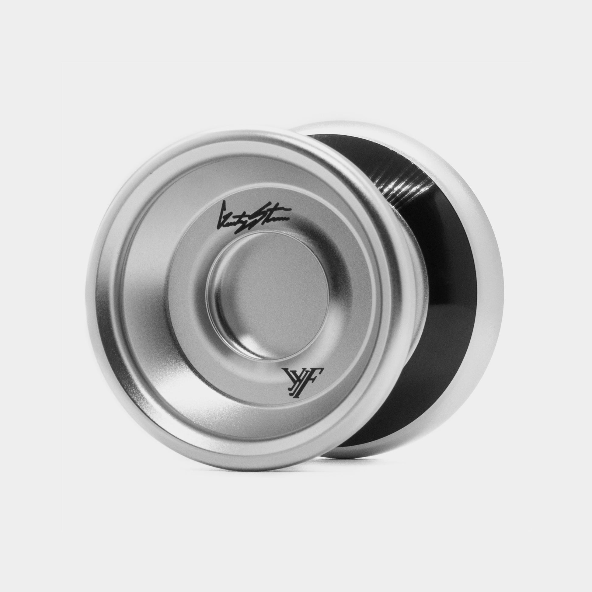 Shutter Wide Angle yo-yo in Silver / Black BMS by YoYoFactory