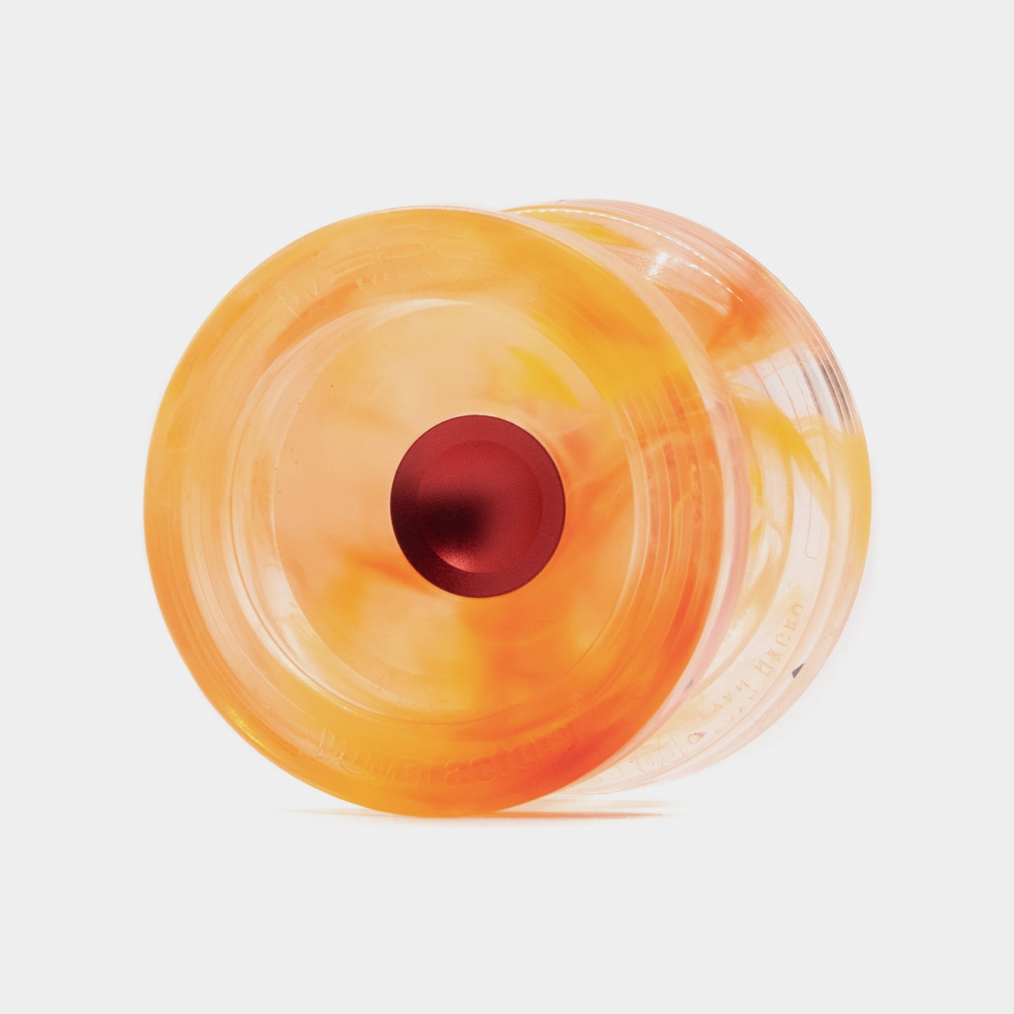 Wedge yo-yo in Fire Marble / Red by YoYoFactory