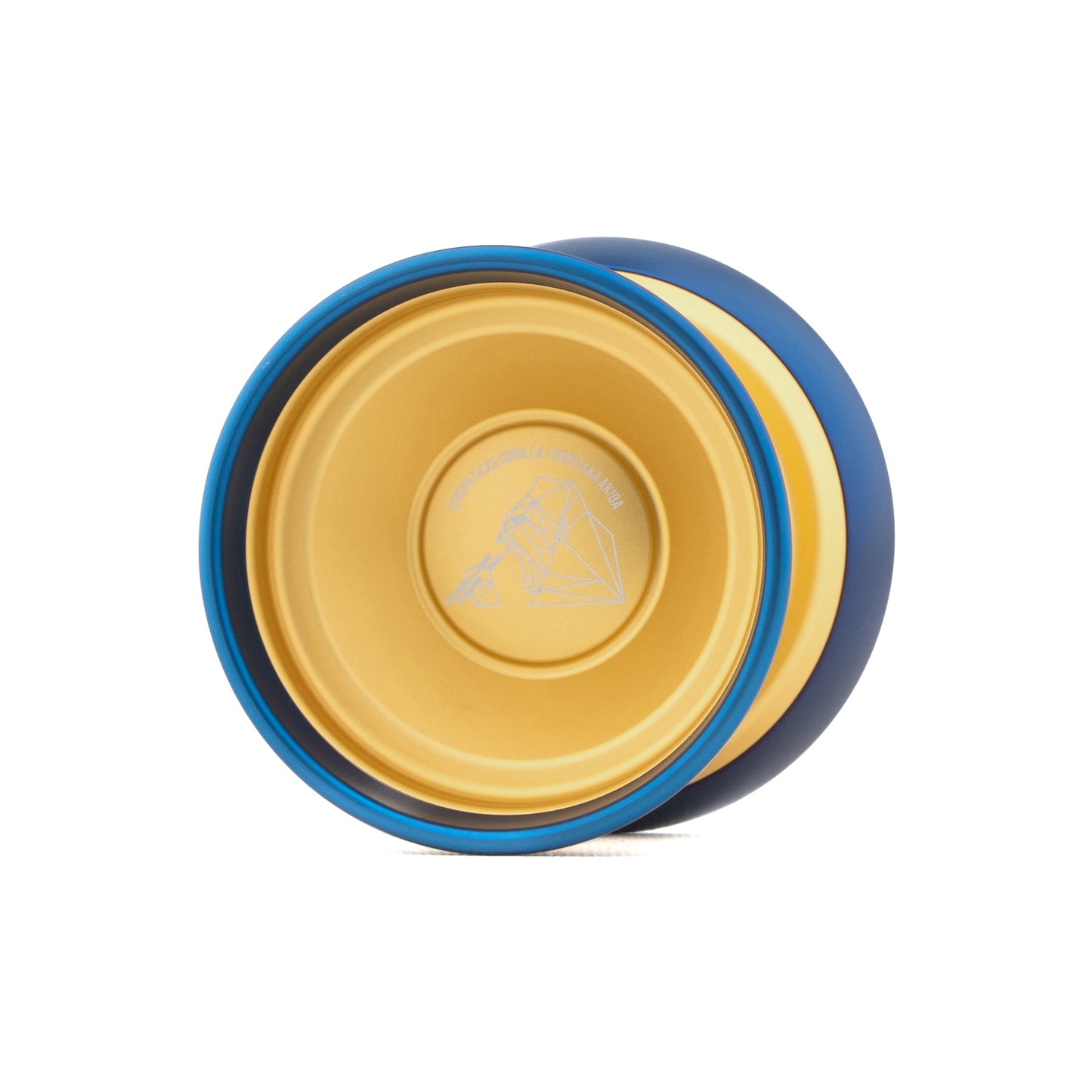 Chopsticks Gorilla yo-yo in Gold / Blue by yoyorecreation